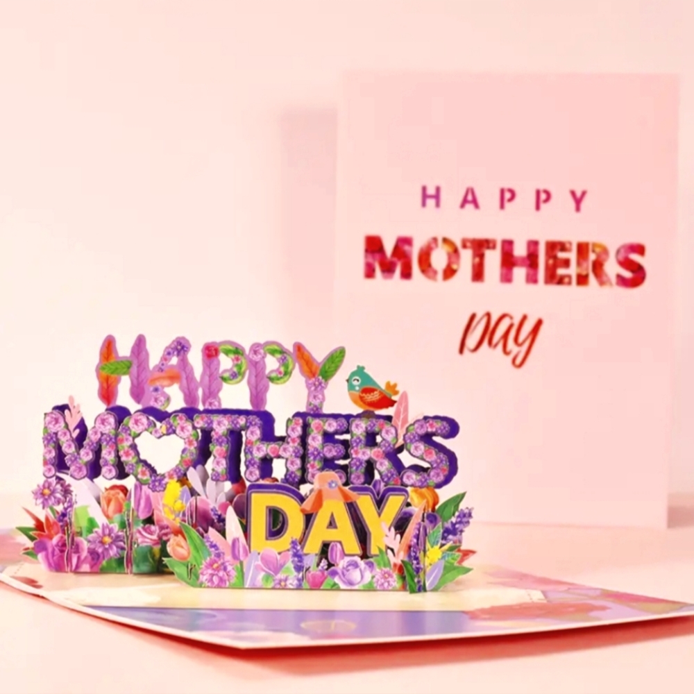 Happy Mother's Day Pop up Card - Unique 3D Design NIB